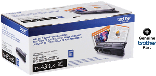 Brother TN-433BK TN433BK Toner Cartridge Black HL-L8260CDW HL